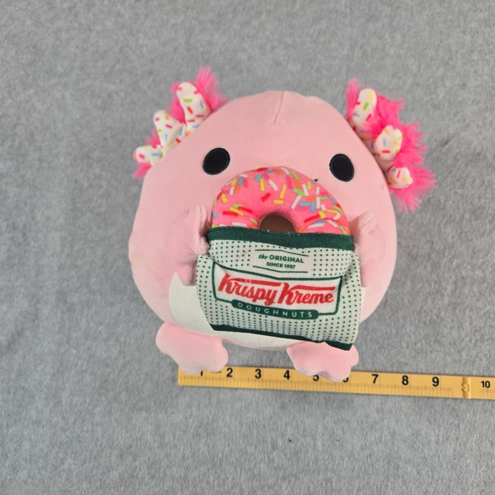 ZURU Snackles Pink Axolotl Krispy Kreme Doughnut Plush 8 Inch Stuffed Animal